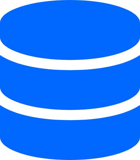 Blue and green striped cylinder icon.